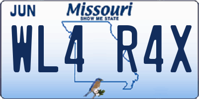 MO license plate WL4R4X