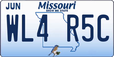 MO license plate WL4R5C