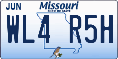 MO license plate WL4R5H