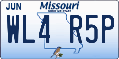 MO license plate WL4R5P