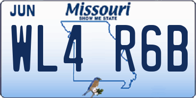 MO license plate WL4R6B