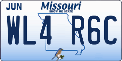 MO license plate WL4R6C