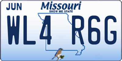 MO license plate WL4R6G