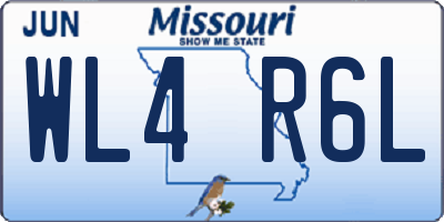 MO license plate WL4R6L