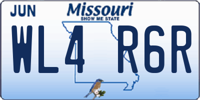 MO license plate WL4R6R