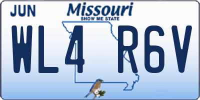 MO license plate WL4R6V