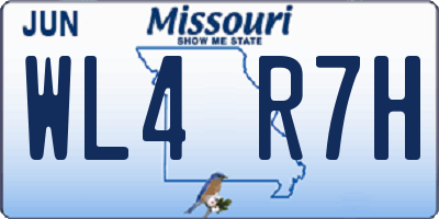 MO license plate WL4R7H
