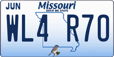 MO license plate WL4R7O