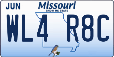 MO license plate WL4R8C