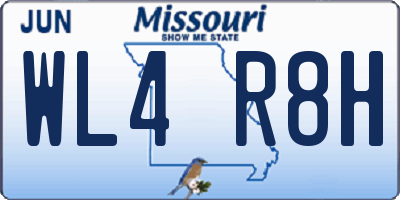 MO license plate WL4R8H
