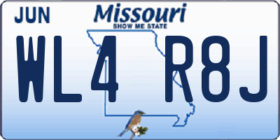 MO license plate WL4R8J