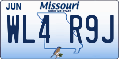 MO license plate WL4R9J