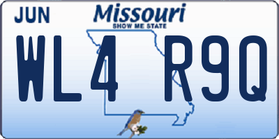 MO license plate WL4R9Q