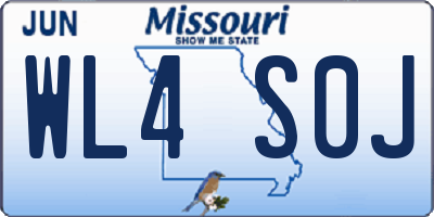 MO license plate WL4S0J