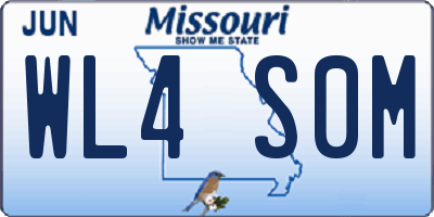 MO license plate WL4S0M
