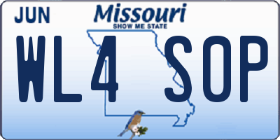 MO license plate WL4S0P
