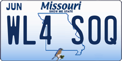 MO license plate WL4S0Q