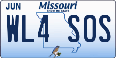 MO license plate WL4S0S
