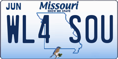 MO license plate WL4S0U