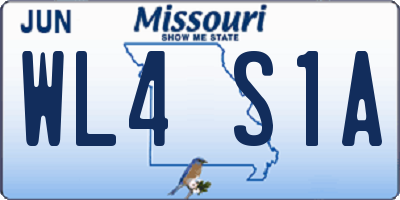MO license plate WL4S1A