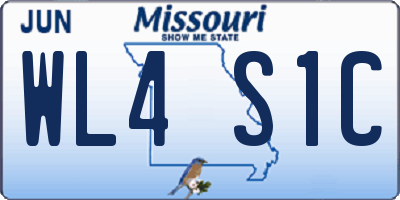 MO license plate WL4S1C