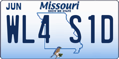 MO license plate WL4S1D