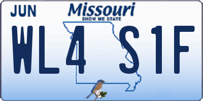 MO license plate WL4S1F