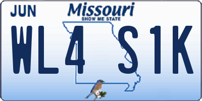 MO license plate WL4S1K
