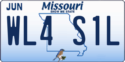 MO license plate WL4S1L