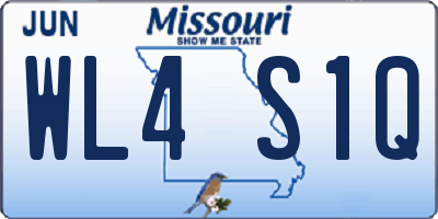 MO license plate WL4S1Q