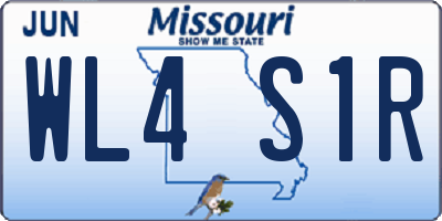 MO license plate WL4S1R