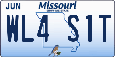 MO license plate WL4S1T