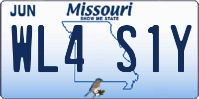 MO license plate WL4S1Y