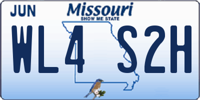 MO license plate WL4S2H
