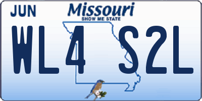 MO license plate WL4S2L