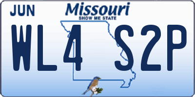 MO license plate WL4S2P