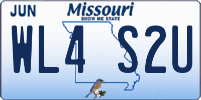 MO license plate WL4S2U