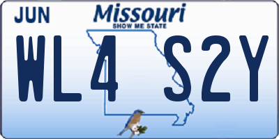 MO license plate WL4S2Y