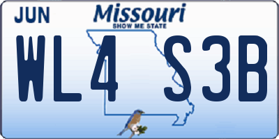 MO license plate WL4S3B