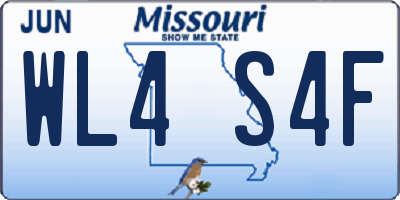 MO license plate WL4S4F