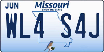 MO license plate WL4S4J