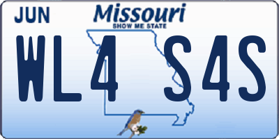 MO license plate WL4S4S