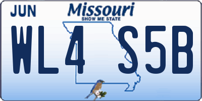 MO license plate WL4S5B