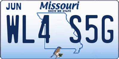 MO license plate WL4S5G