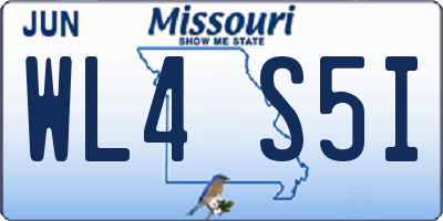 MO license plate WL4S5I