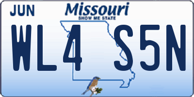 MO license plate WL4S5N