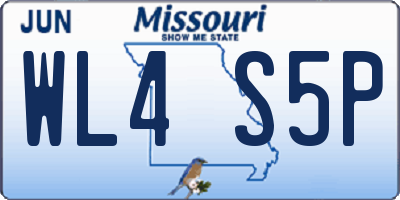 MO license plate WL4S5P