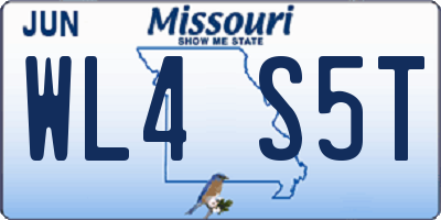 MO license plate WL4S5T
