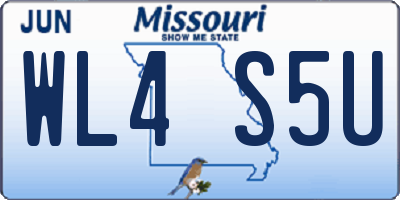 MO license plate WL4S5U