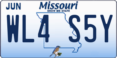 MO license plate WL4S5Y
